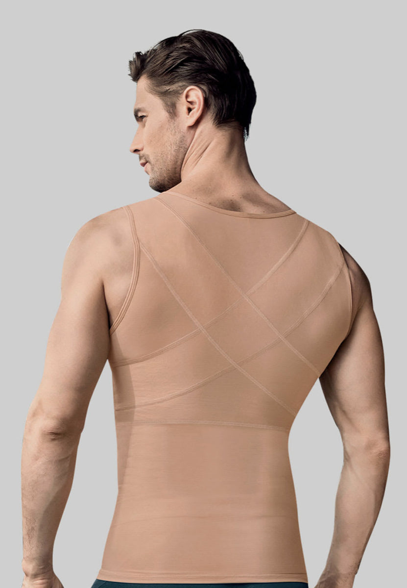 Shapeupstores Men's Firm Body Shaper Vest with Back Support Max