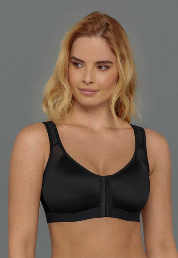 Women's Easy On Front Snaps Wirefree Bra Post-Surgery Support